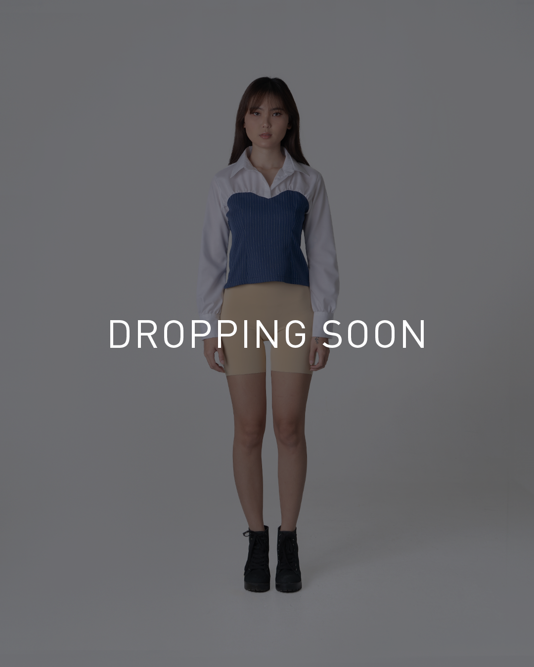 Two Tone Cotton-Poly Shirt