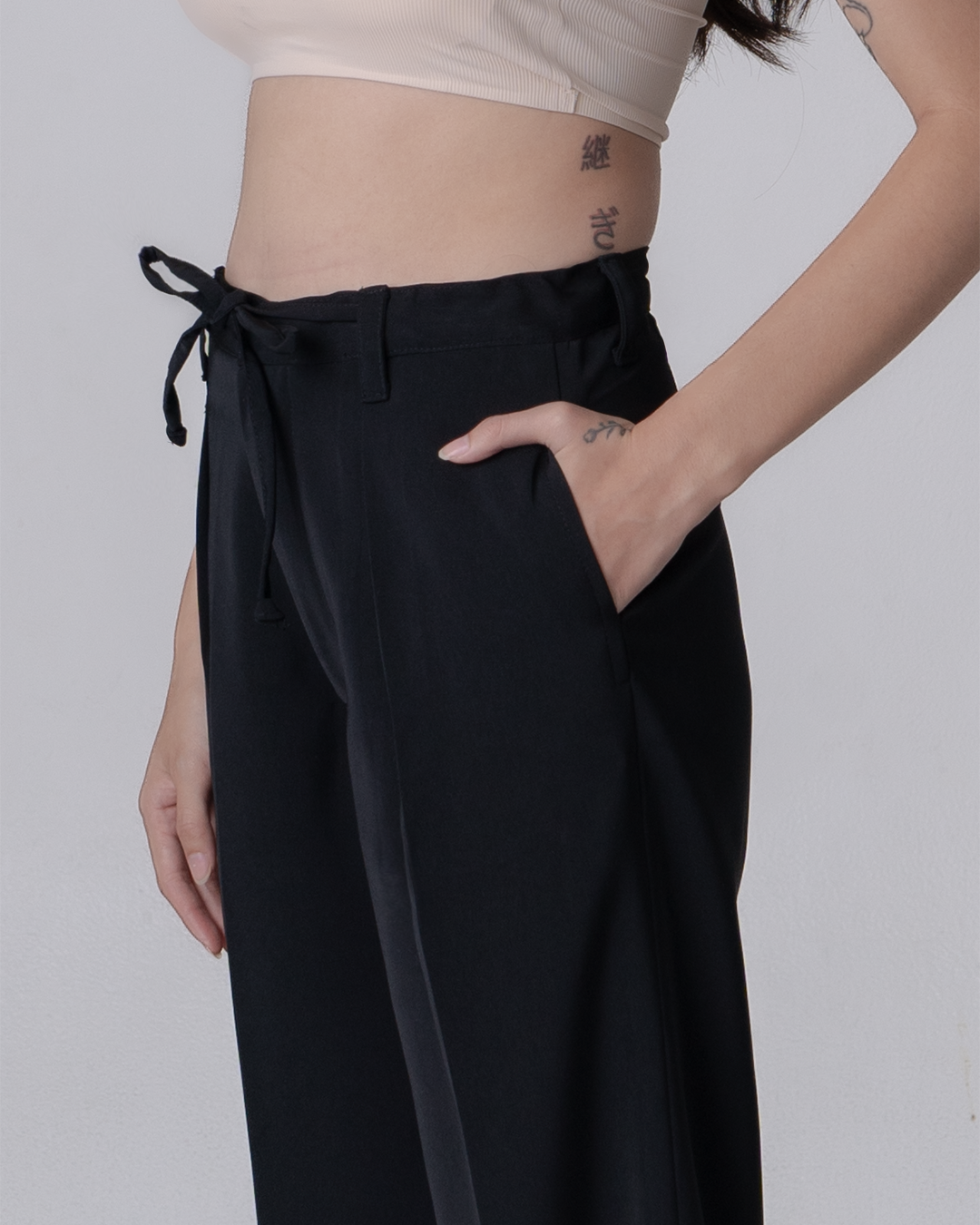 Noire Cotton-Poly Pants