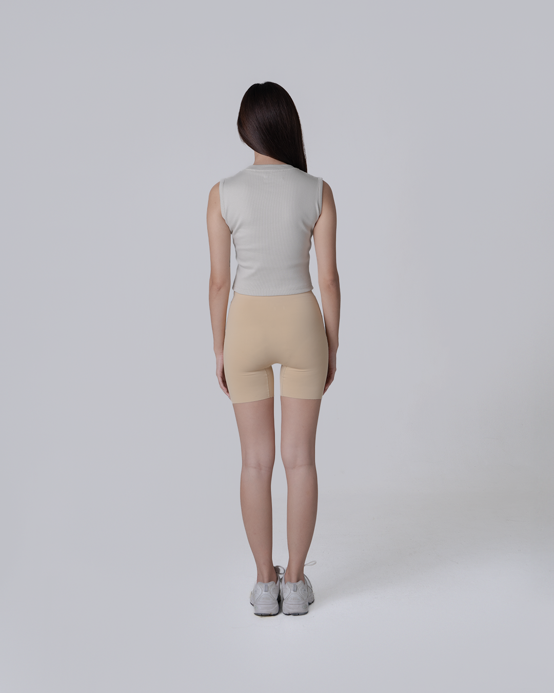 Cotton Rib Tanktop Set – 2 Pieces Black & Beige