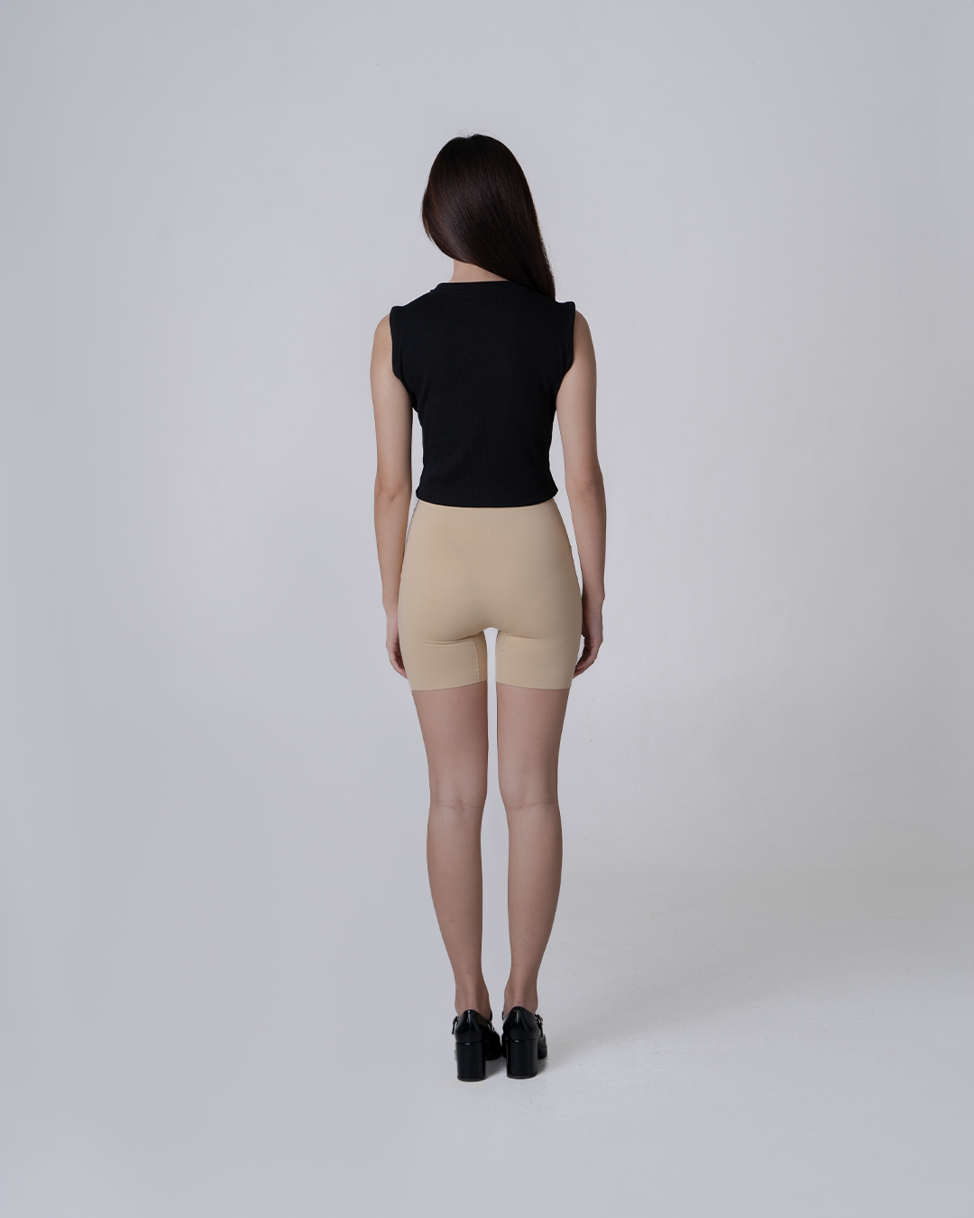 Cotton Rib Tanktop Set – 2 Pieces Black & Beige